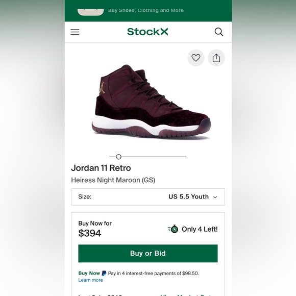 Jordan 11s Retro Heiress Night Maroon - Picture 8 of 8